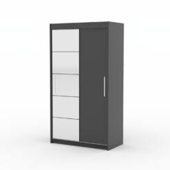 Tolóajtós gardrób Tolóajtós szekrény tükörrel ESTI 120 - Antrasztit Antrasztit