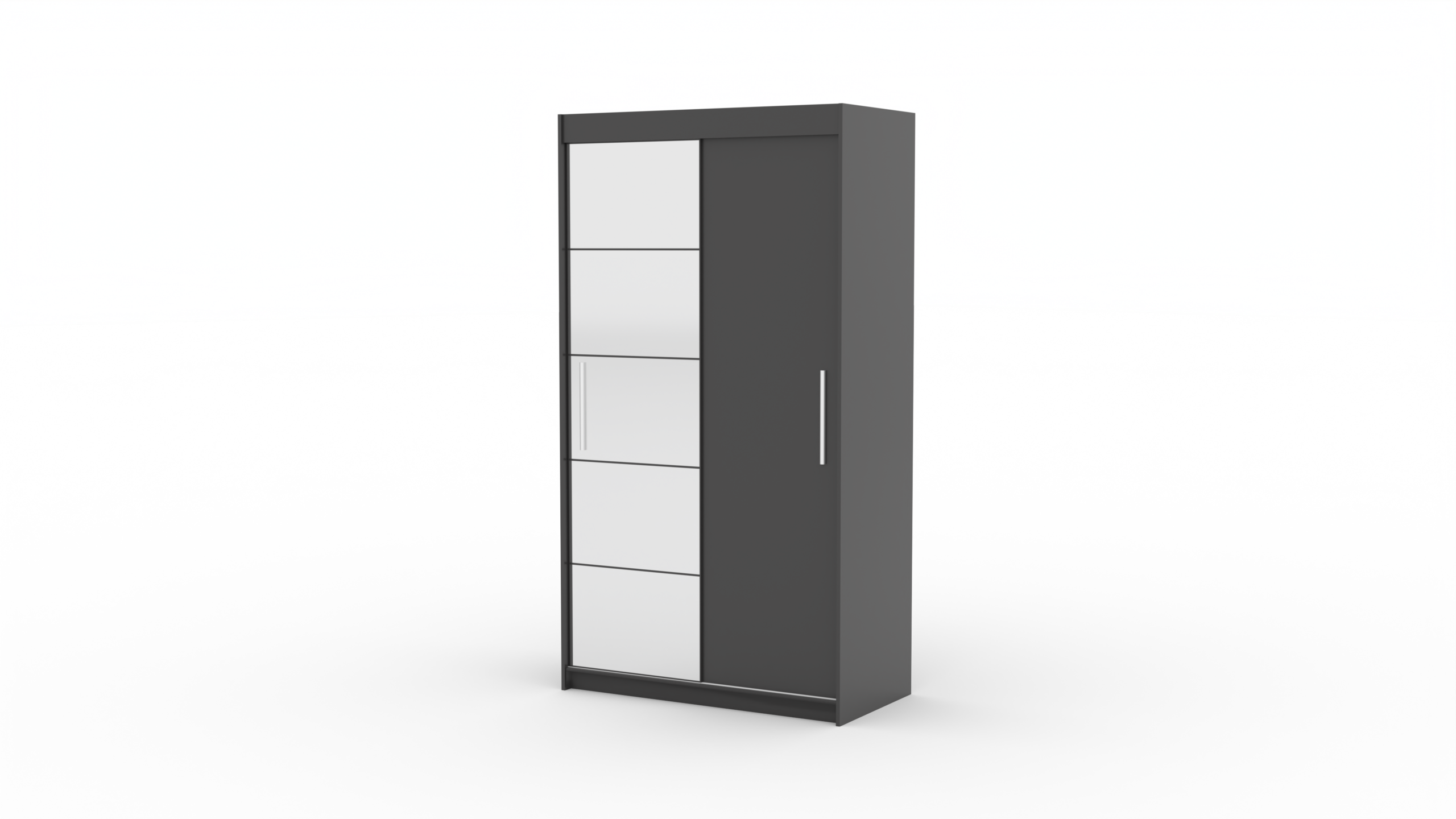 Tolóajtós gardrób Tolóajtós szekrény tükörrel ESTI 120 - Antrasztit Antrasztit