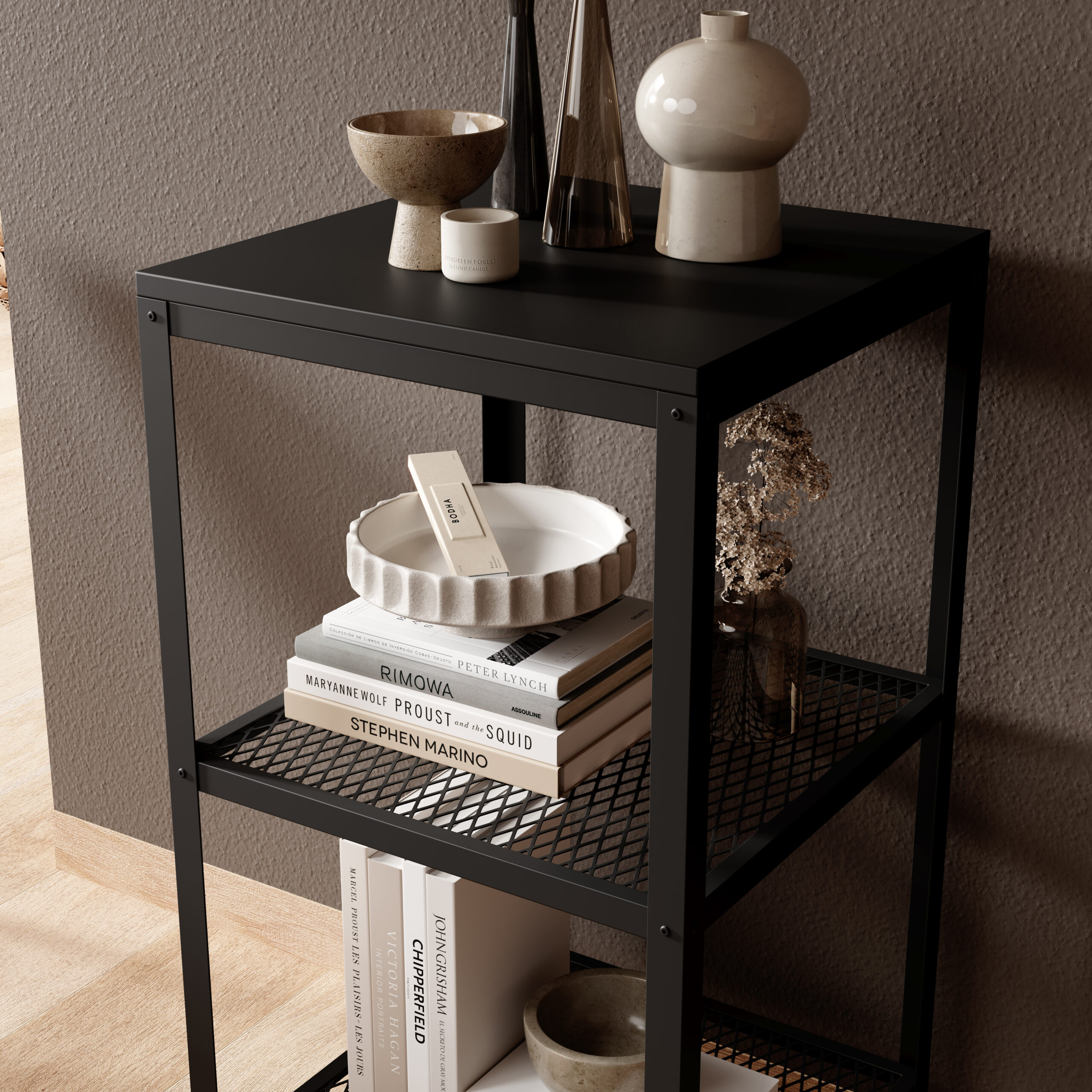 Könyvespolc Rolin polc - Fekete Könyvespolc Rolin polc - Fekete - Image 3