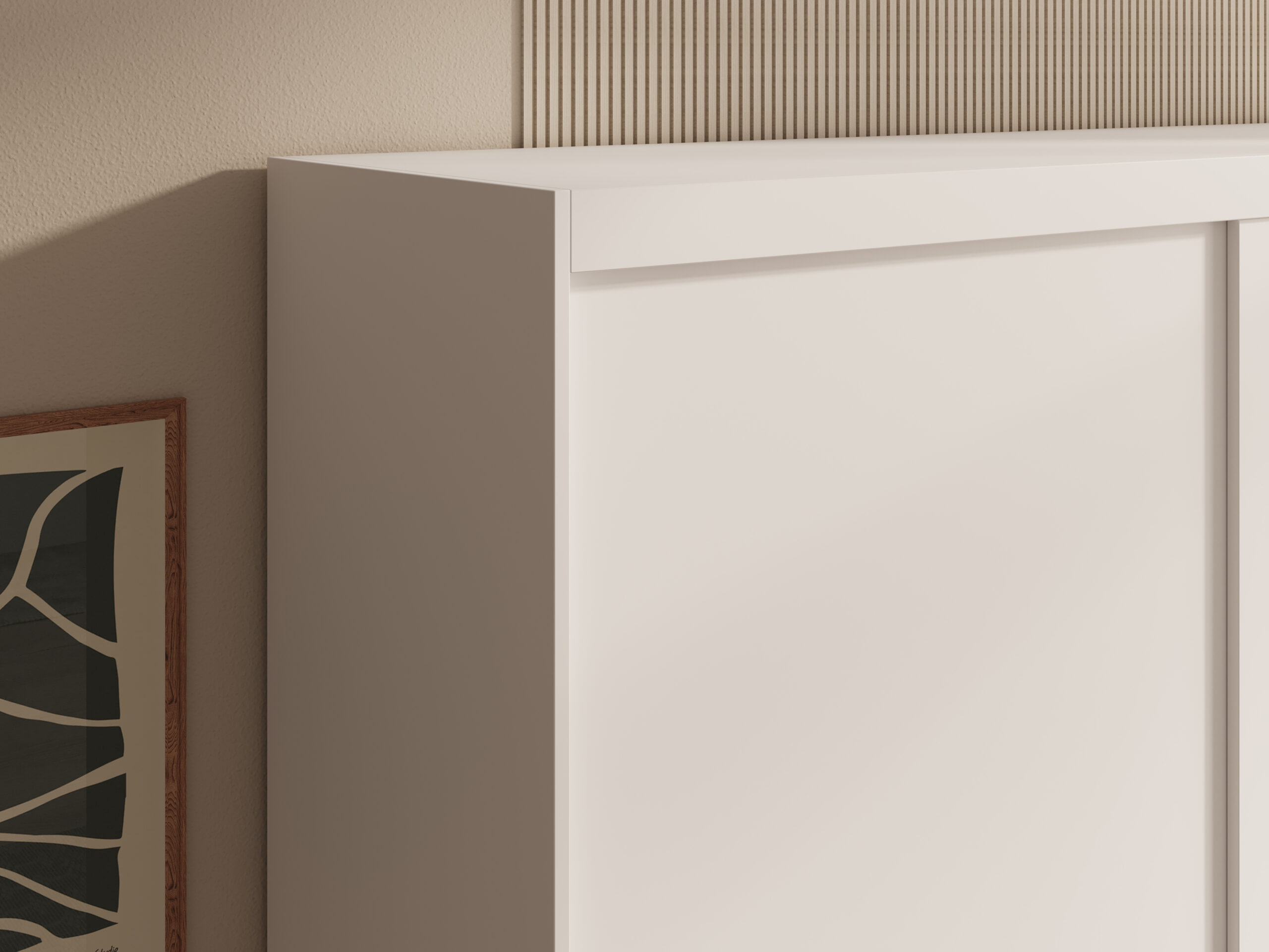 Tolóajtós gardrób Hailey 180 tükrös tolóajtós szekrény - Fehér Tolóajtós gardrób Hailey 180 tükrös tolóajtós szekrény - Fehér - Image 3