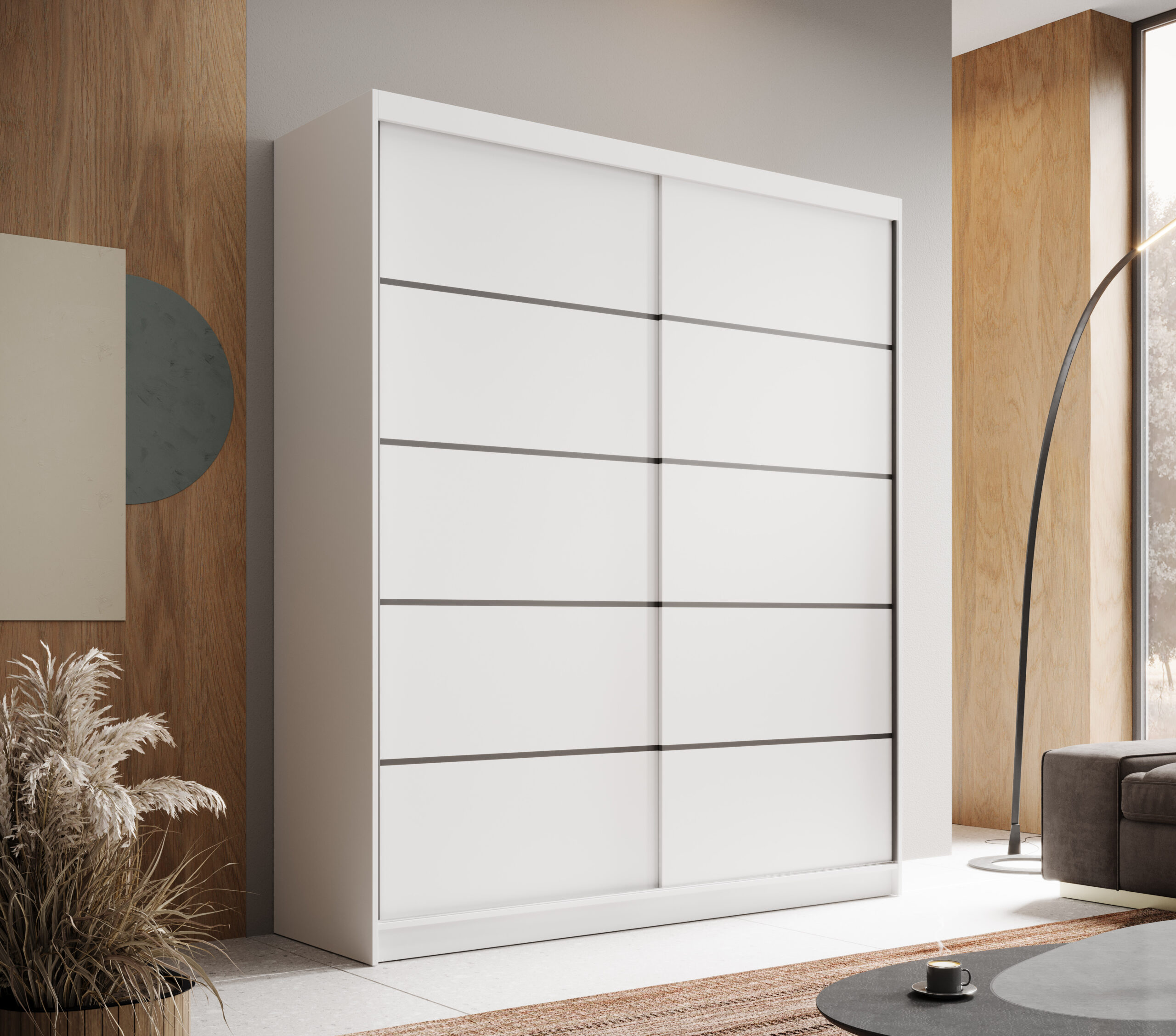 Tolóajtós gardrób Tolóajtós szekrény Hannah 180 - Fehér Fehér