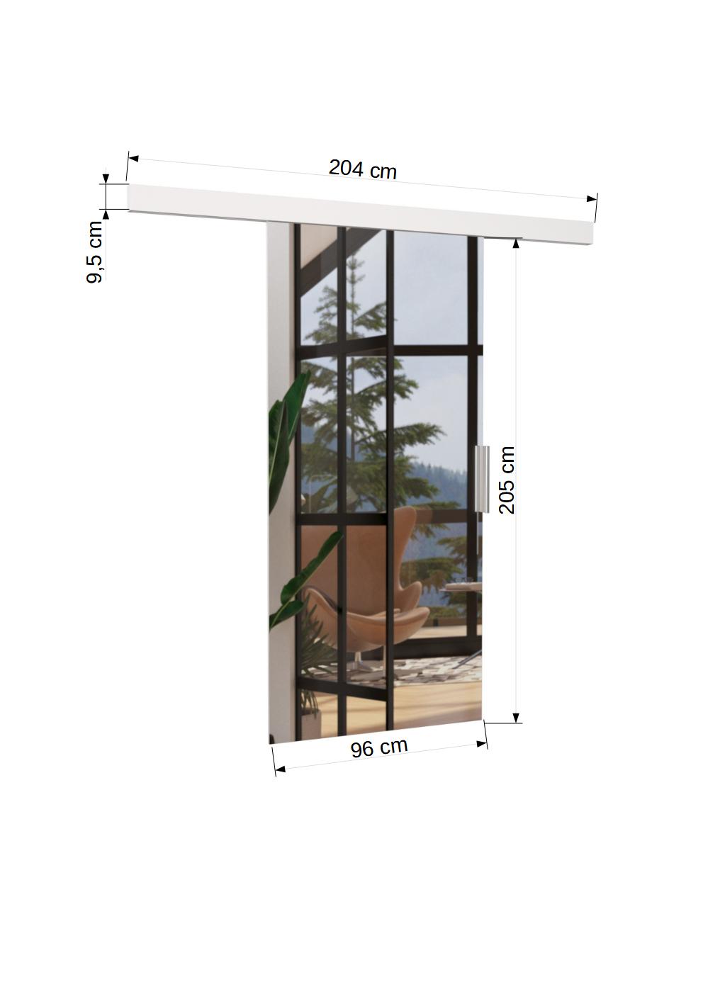 Fali tolóajtó BARON 96 - Fehér Fali tolóajtó BARON 96 - Fehér - Image 3