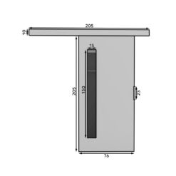 Fali tolóajtó GELA 76 - Szürke