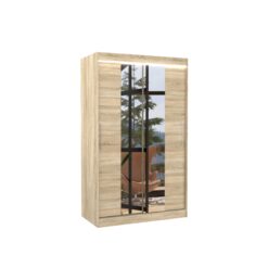 Tolóajtós gardrób Tükörrel és LED világítással ellátott tolóajtós szekrény SANTOS 120 - Sonoma Sonoma