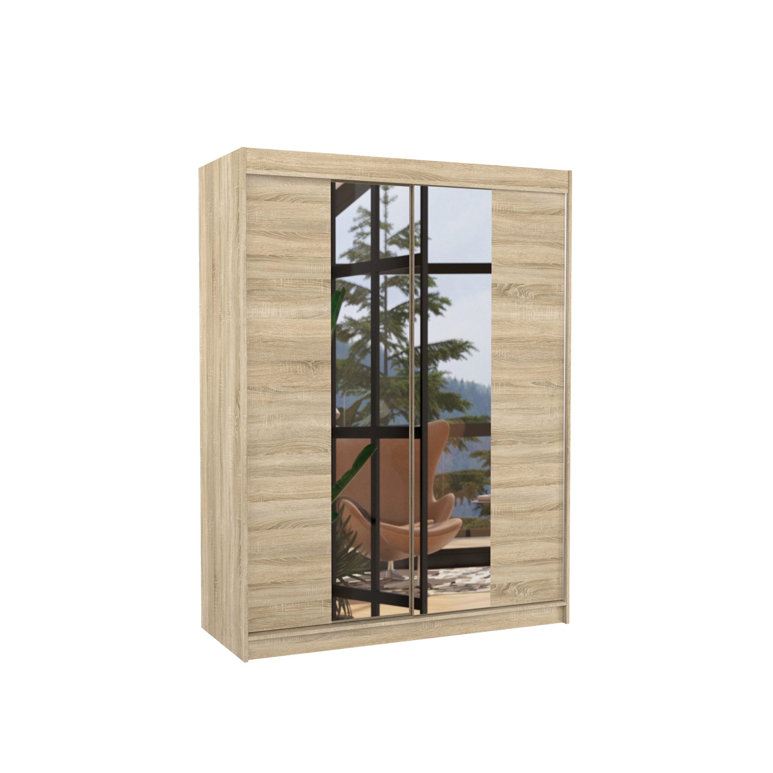 Tolóajtós gardrób Tolóajtós szekrény FEVER 150 - Sonoma Tolóajtós gardrób Tolóajtós szekrény FEVER 150 - Sonoma - Image 3