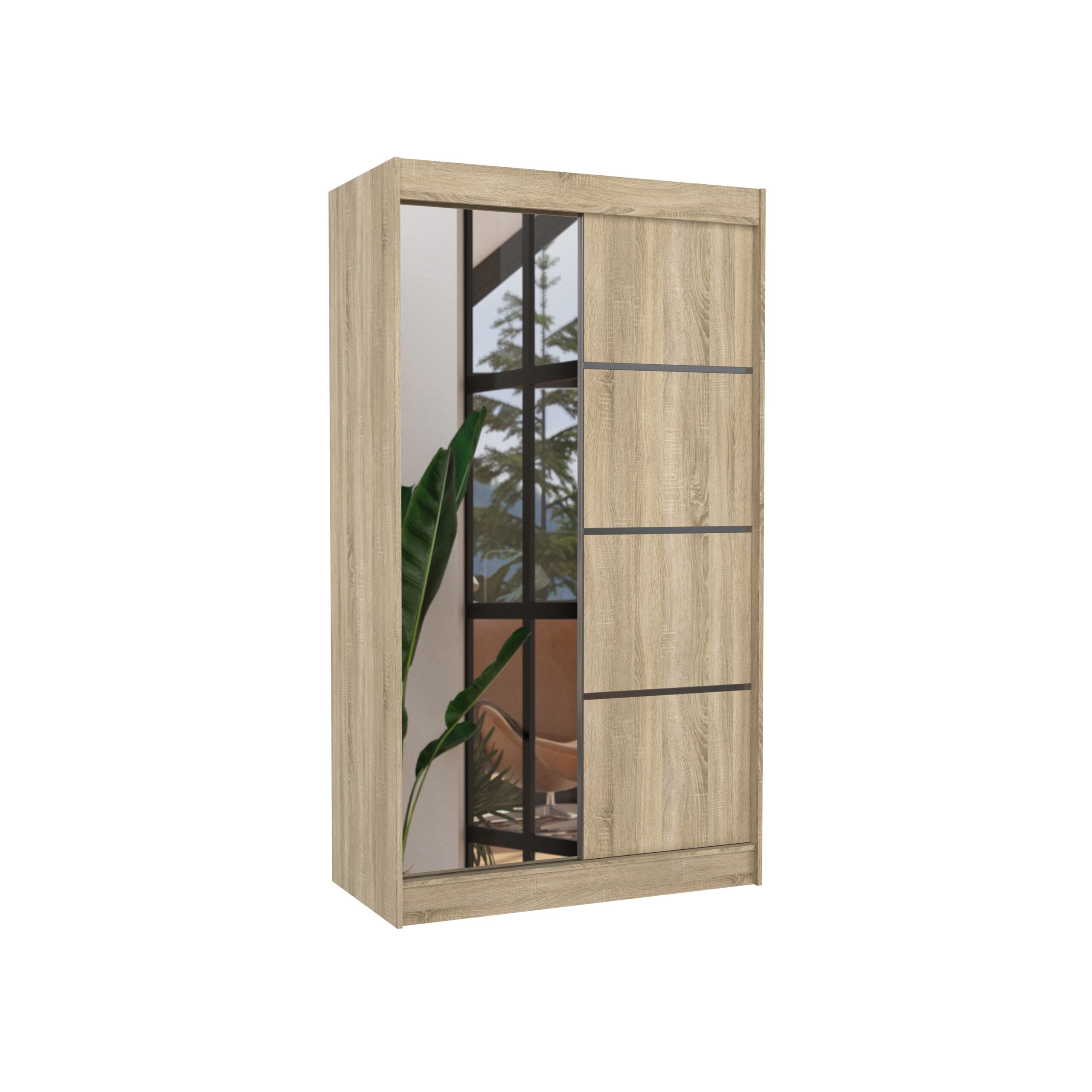 Tolóajtós gardrób Tolóajtós szekrény GILTON 120 - Sonoma Sonoma