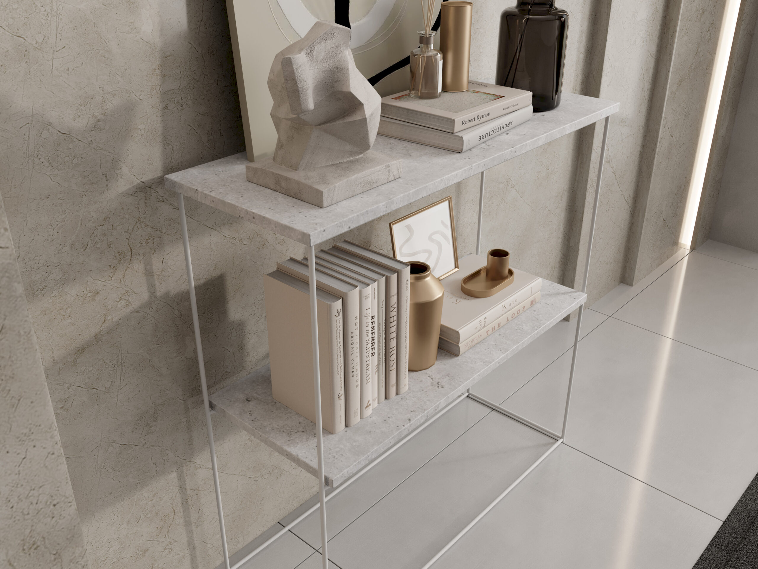 TONI konzol asztalka - Fehér TONI konzol asztalka - Fehér - Image 3