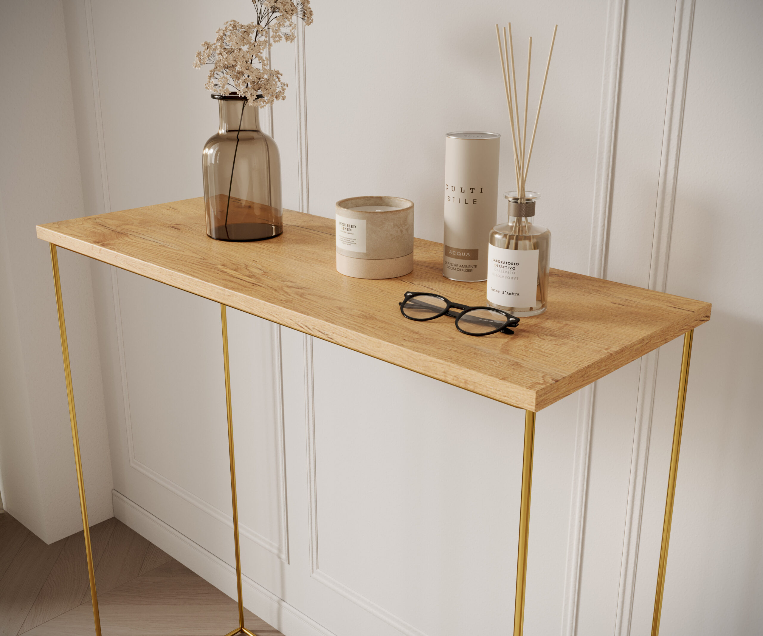 Milan konzol asztalka - Arany Milan konzol asztalka - Arany - Image 3