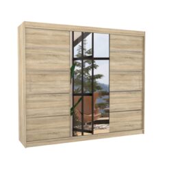 Tolóajtós gardrób Tükrös tolóajtós szekrény SALTO 250 - Sonoma