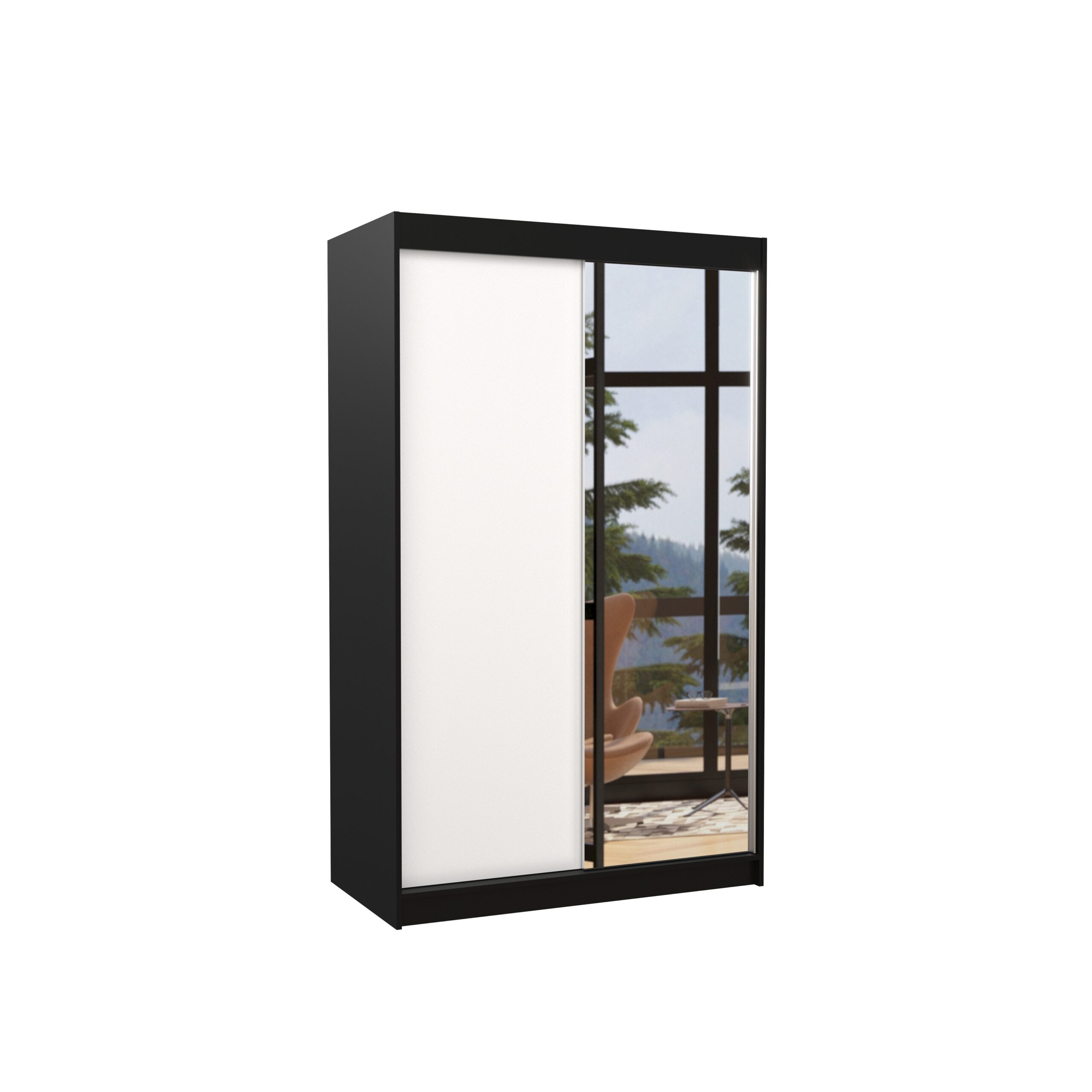 Tolóajtós gardrób Tolóajtós szekrény REWENA 120 - Fekete Tolóajtós gardrób Tolóajtós szekrény REWENA 120 - Fekete - Image 3