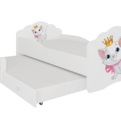 Gyerekágy Kétszemélyes ágy matracokkal CASIMO II CAT 160x80 - Fehér Fehér