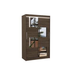 Tolóajtós gardrób Tükörrel és LED világítással ellátott tolóajtós szekrény LUGANO 120 - Csoki Csoki