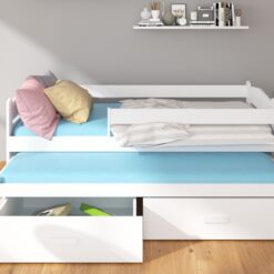 Ágykeret dupla korláttal és matraccal TIARRO 200x90