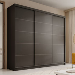 Tolóajtós gardrób Tolóajtós szekrény Andy 250 - Fekete Fekete