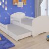 Gyerekágy Kétszemélyes ágy korláttal és matracokkal PEPE II 160x80 - Fehér Kétszemélyes ágy korláttal és matracokkal PEPE II 160x80