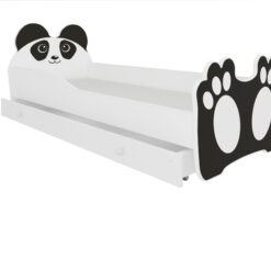 Gyerekágy Ágy matraccal és fiókkal BEAR BLACK 140x70 - Fekete Fekete