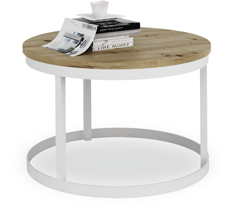 RINEN dohányzóasztal - Fehér Fehér