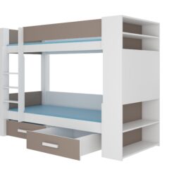 Emeletes ágy GARET emeletes dupla ágy 180x80 - Fehér Fehér