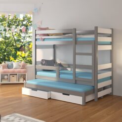 Háromszemélyes emeletes ágy matracokkal KARLO