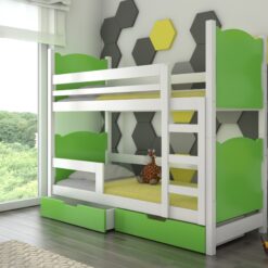 Kétszemélyes emeletes ágy matracokkal MARABA