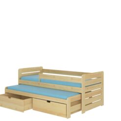 Ifjúsági ágy Dupla ágy korláttal TOMI 200x90 - Természetes fenyő Természetes fenyő