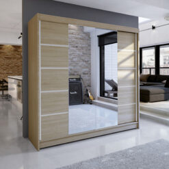 Tolóajtós gardrób Tükrös tolóajtós szekrény TRAVES 180 - Sonoma Sonoma