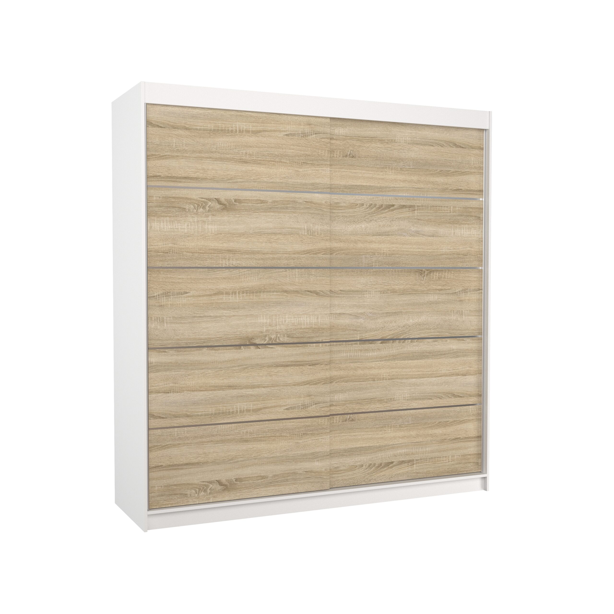 Tolóajtós gardrób Tükrös tolóajtós szekrény ESTEVA 200 - Fehér Fehér