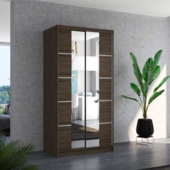 Biztonsági tükrös tolóajtós szekrény KSAWER 100