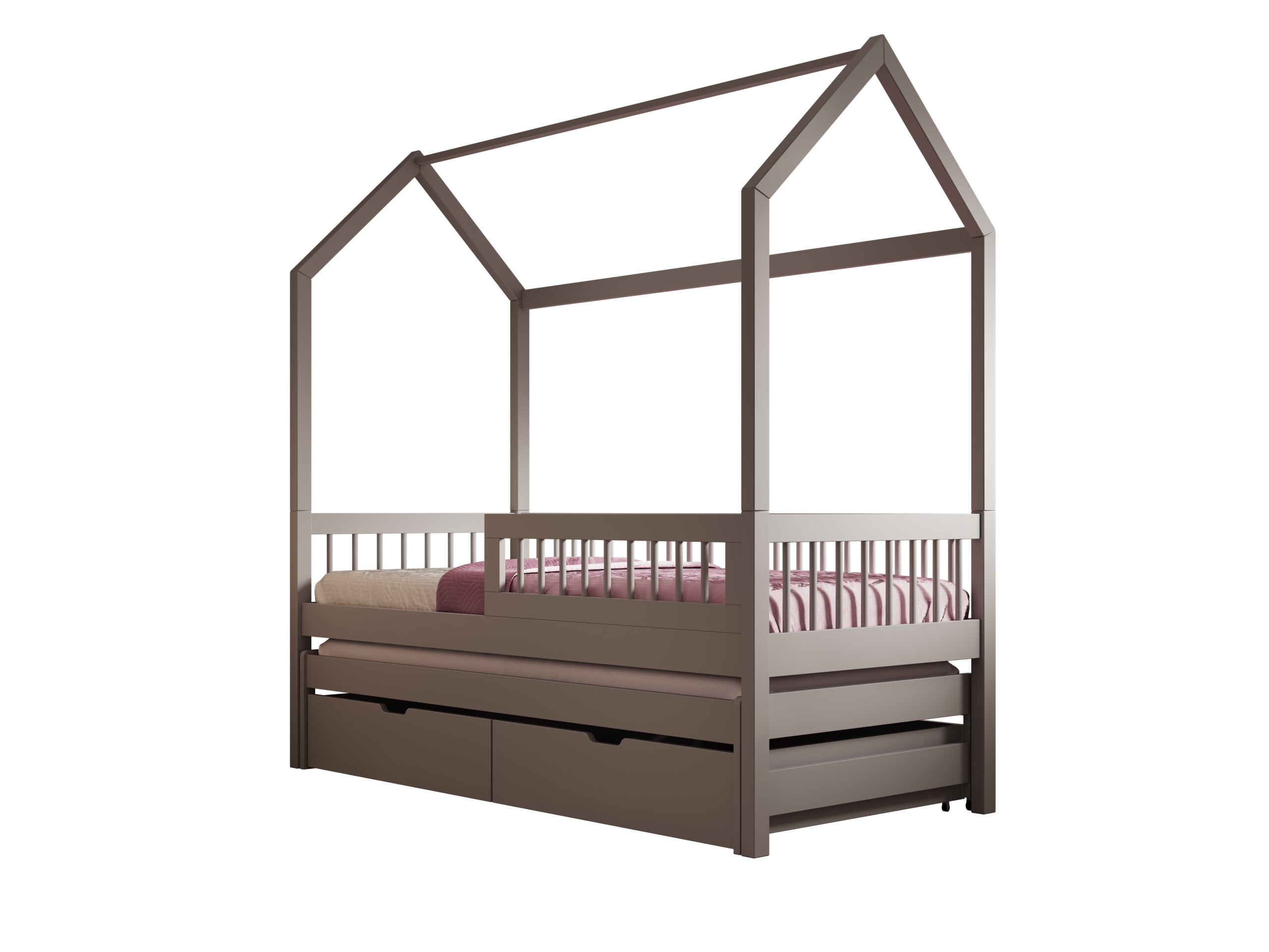 Gyermekágy Artes II házikó ágy - Szürke Artes II házikó ágy