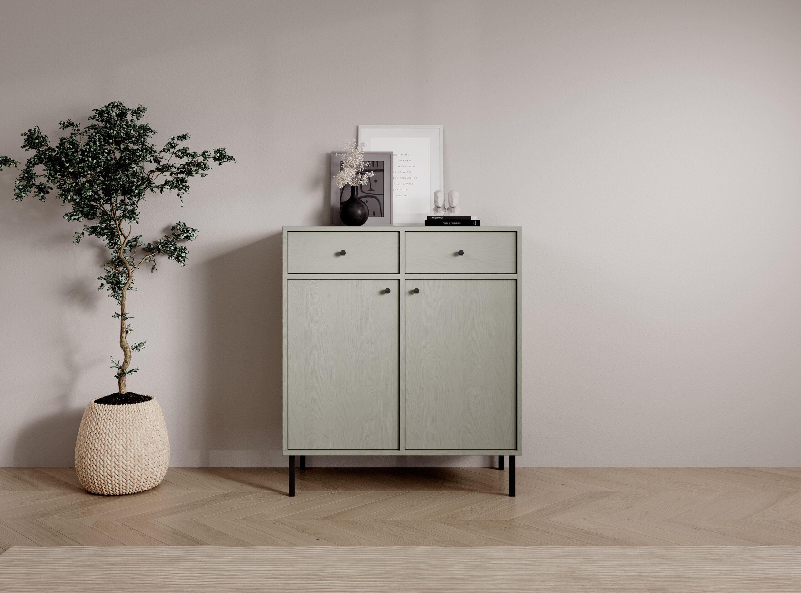 Tili 2D 2S Komód - Eukaliptusz modern komód – Tili 2D 2S Komód - Eukaliptusz enteriőr fotó 4