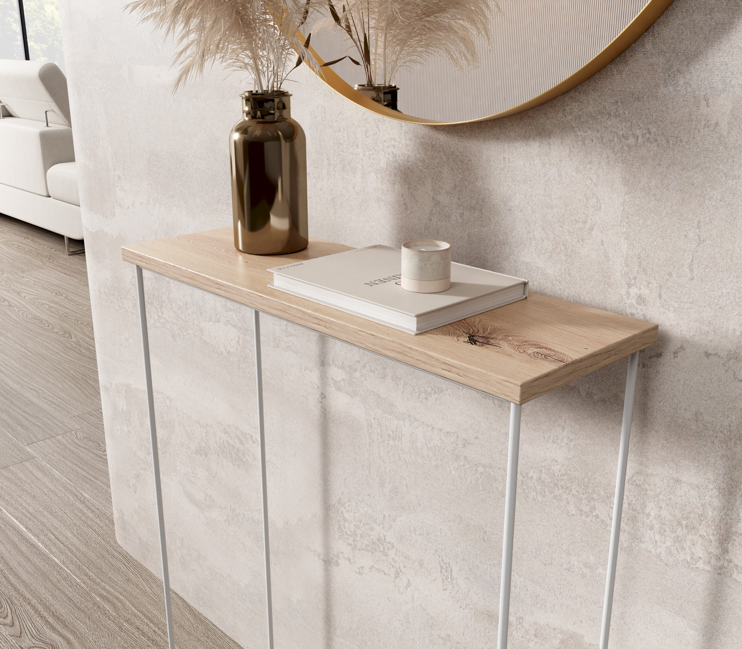 Sili konzol asztalka - Fehér Sili konzol asztalka - Fehér - Image 3