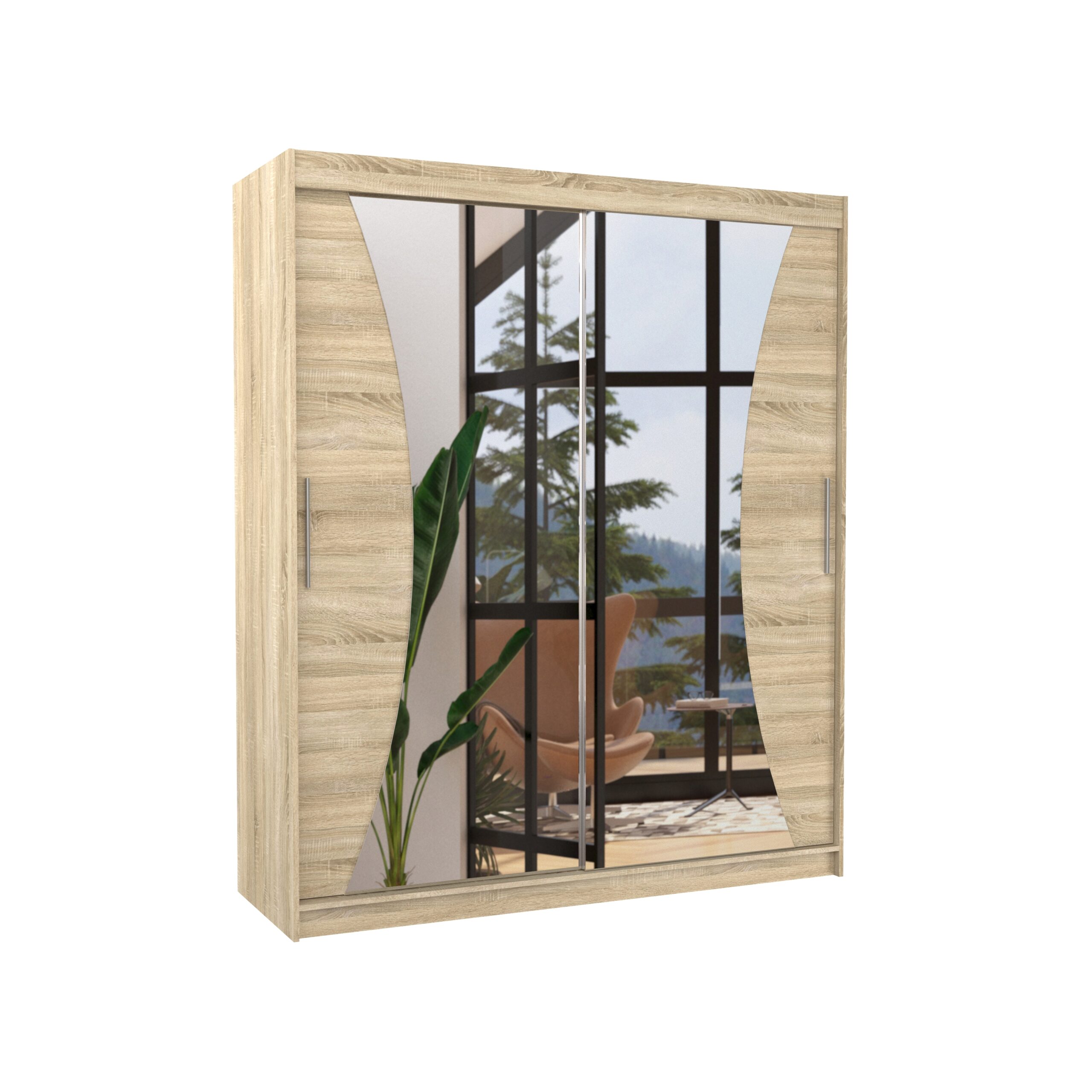 Tolóajtós gardrób Tolóajtós szekrény CHARLOTTE 180 - Sonoma Tolóajtós gardrób Tolóajtós szekrény CHARLOTTE 180 - Sonoma - Image 3