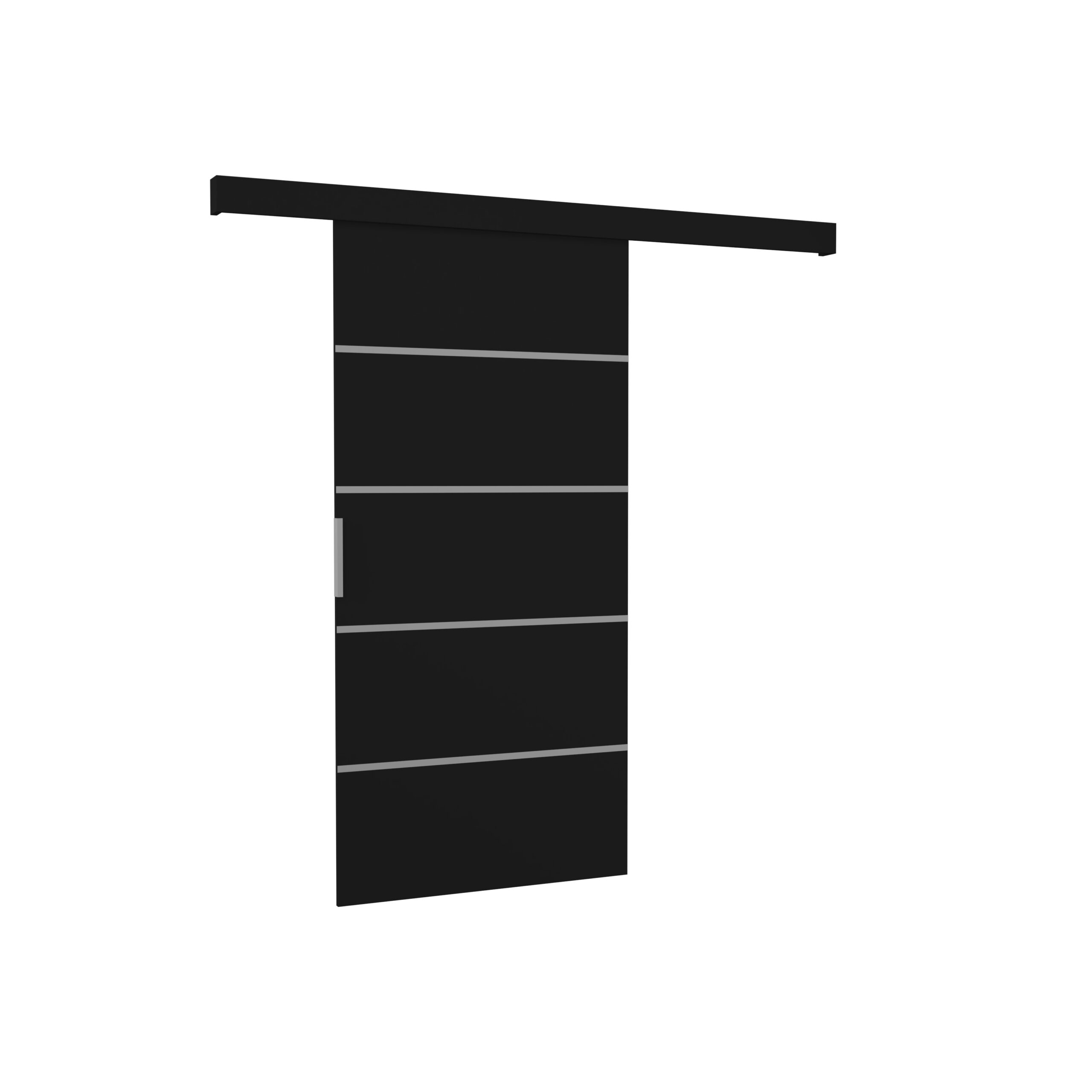 Falra szerelhető tolóajtó BIELLA 86 - Fekete Fekete