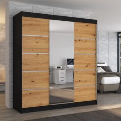 Biztonsági tükrös tolóajtós szekrény BERGEN 200