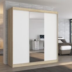 Biztonsági tükrös tolóajtós szekrény SANTIAGO 200