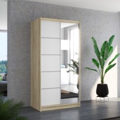 Biztonsági tükrös tolóajtós szekrény ORLANDO 100