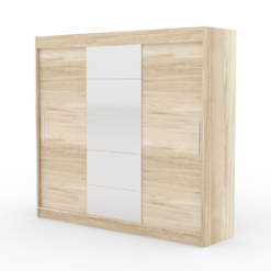 Tolóajtós gardrób Tolóajtós szekrény tükörrel ERWIN 235 - Sonoma Sonoma