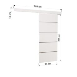 Fali tolóajtó TONY 96 - Fekete