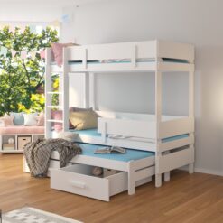 Háromszemélyes emeletes ágy matracokkal ETAPO 180x80