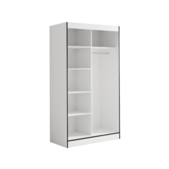 Tolóajtós gardrób Tolóajtós szekrény tükrökkel OSGAR 120 - Fehér