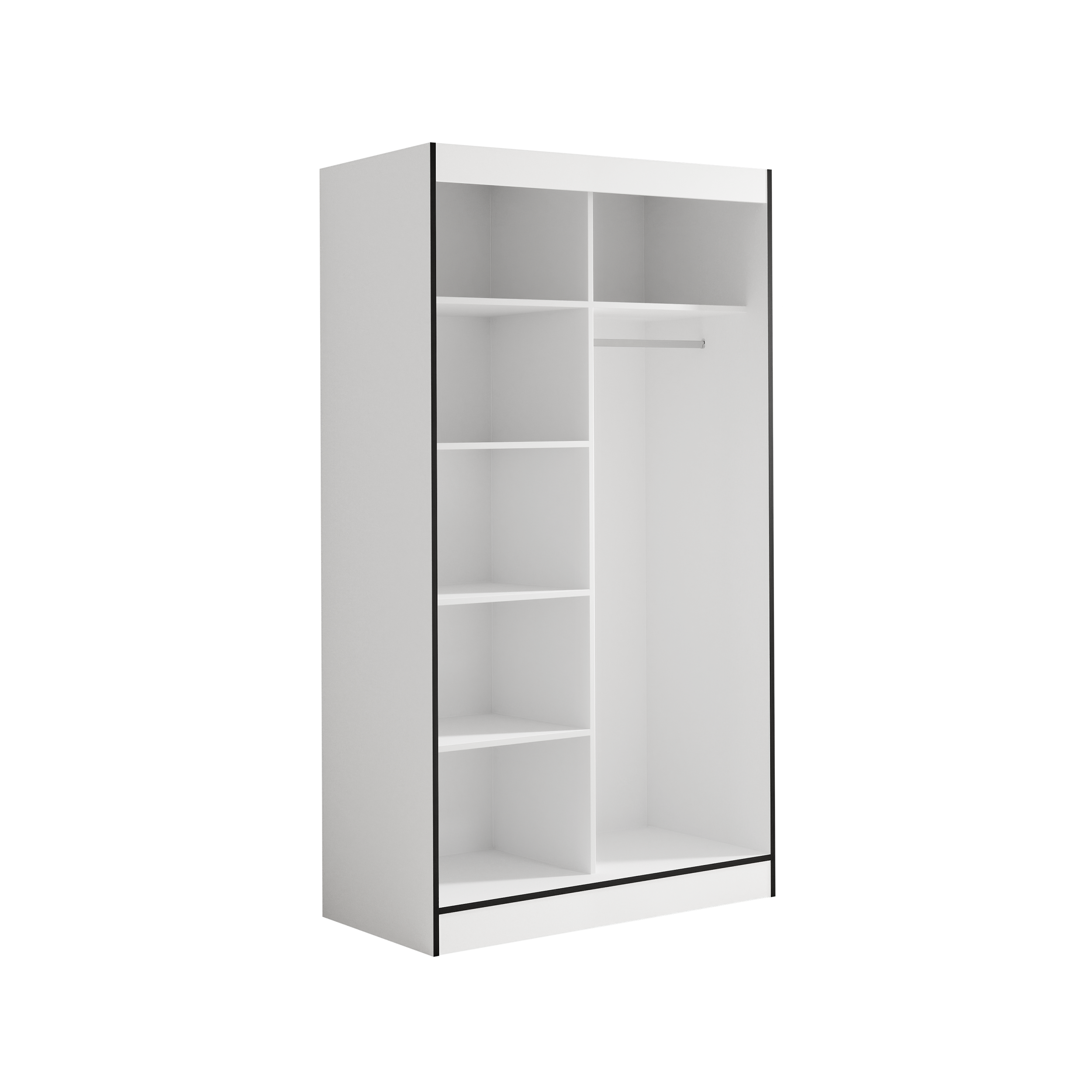 Tolóajtós gardrób Tolóajtós szekrény tükrökkel OSGAR 120 - Fehér Tolóajtós gardrób Tolóajtós szekrény tükrökkel OSGAR 120 - Fehér - Image 4