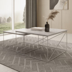 Licco 2in1 dohányzóasztal - Fehér Fehér