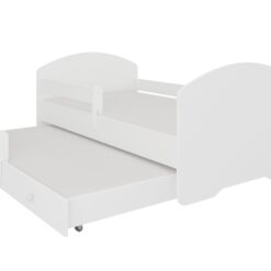 Gyerekágy Kétszemélyes ágy korláttal és matracokkal PEPE II 160x80 - Fehér
