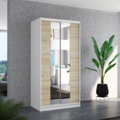 Biztonsági tükrös tolóajtós szekrény KSAWER 100