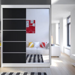 Tolóajtós gardrób Tolóajtós szekrény LIMBO 150 - Fehér Fehér