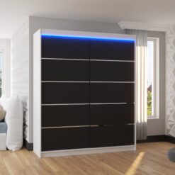 LED világítással ellátott tolóajtós szekrény SPECTRA 180