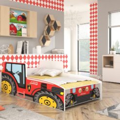 TRACTOR RED matraccal 140x70 ágy