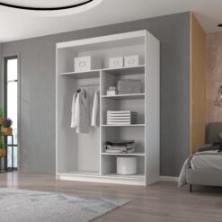 Tolóajtós gardrób Tolóajtós szekrény tükörrel ESTI 150 - Antrasztit