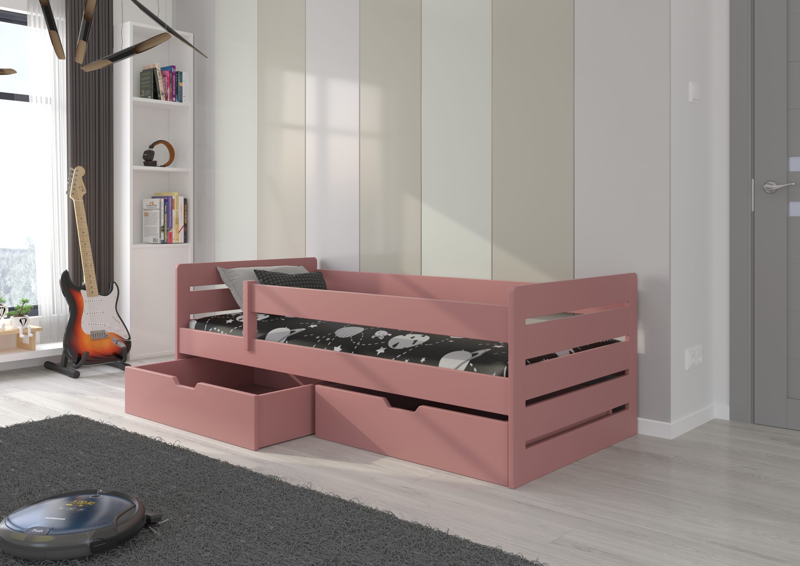 Ifjúsági ágy BEMMA ágy 200x90 - Rózsaszín BEMMA ágy 200x90