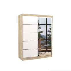 Tolóajtós gardrób Tükörrel és LED világítással ellátott tolóajtós szekrény LIMBO 150 - Sonoma Sonoma